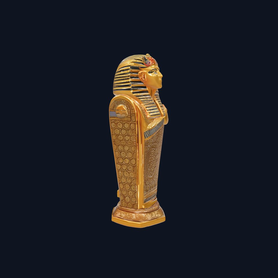 Ancient Egyptian Sarcophagus Model Pack with Hieroglyphs